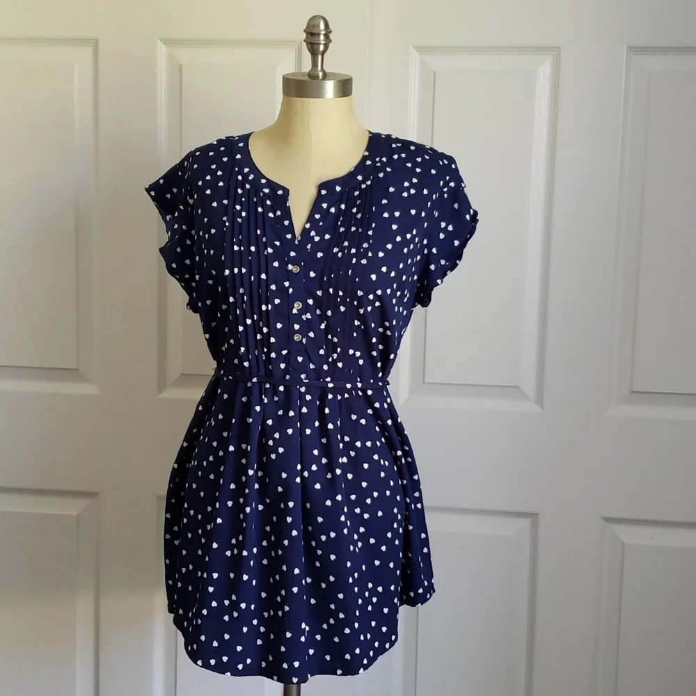 Oh! Mamma polka-dot hearts Top - Picture 1 of 6